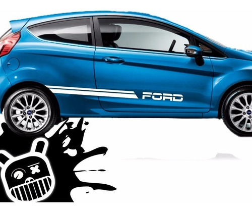 Calco, Ploteo Decorativo Lateral Slash Ford Fiesta !