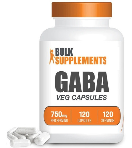 Bulk Supplements | Gamma Aminobutyric Acid | 750mg | 120 Ve