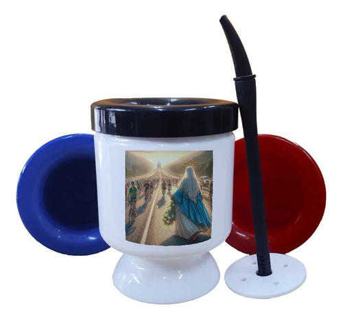 Mate Plastico Virgen Lujan Santa Bicicletas Fieles