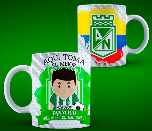 Vasos Mugs Tazas Atletico Nacional Hinchada Personalizado