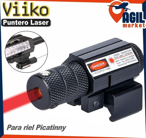 Laser Punto Rojo 80m Riel 20mm Aire Paintball Agil Market