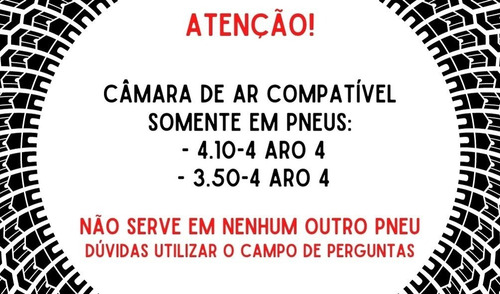 Imagem 2 de 6 de Câmara De Ar Aro 4 Pneu 4.10 / 3.50-4 Skate
