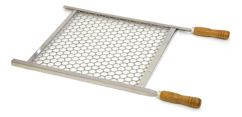 Grelha Churrasco Tela Furo Moeda Em Inox 40x40cm Menor preço em Grelha Churrasco Tela Furo Moeda Em Inox 40x40cm