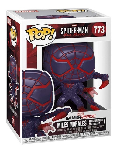 Funko Pop Miles Morales Spider Man Suit Program #773 Verso