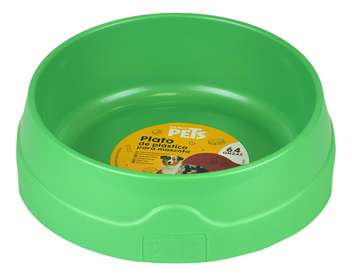 Plato De Plastico 64oz Plato Para Perro Color Surtido 1 Pz