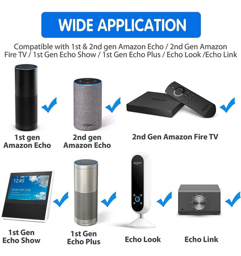 Adaptador De Corriente Lotfancy Para Amazon Echo 1 / 2 Gen