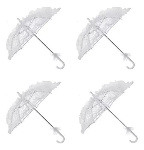 Guarda-chuva Decorativo De Renda De 4 Peças Para Design Esc