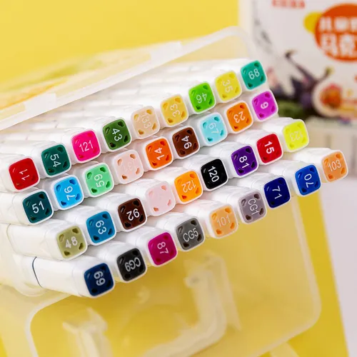 Ponta Dupla Pincel Kit Of 18 Canets