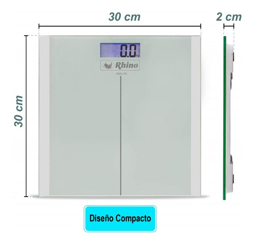 Báscula Digital Corporal Rhino 180kg/100gr