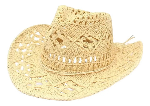 Sombrero De Vaquero De Paja, Sombrero Con Ala Para El Sol