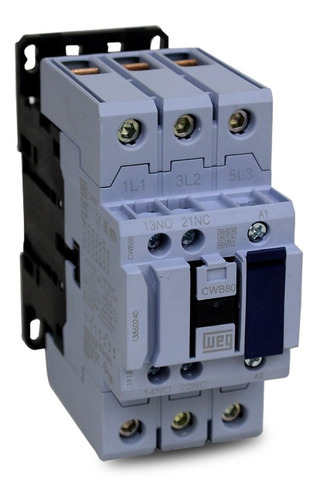 Contactor WEG 80a 24VCA 1na 1nc Tripolar Cwb80