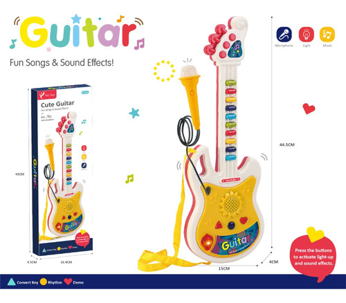 Guitarra Cute Girasol Caja