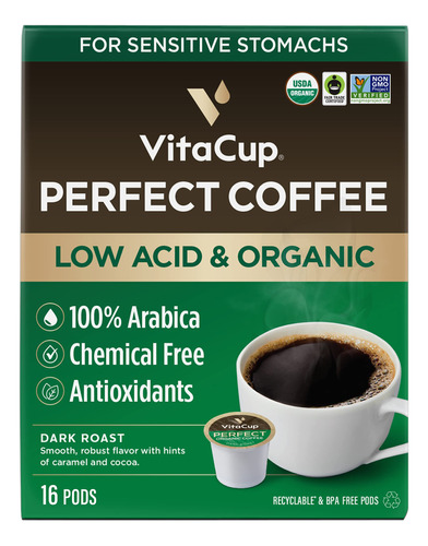 Vitacup Perfect Low Acid. Cápsulas De Café Bajas En Ácid.