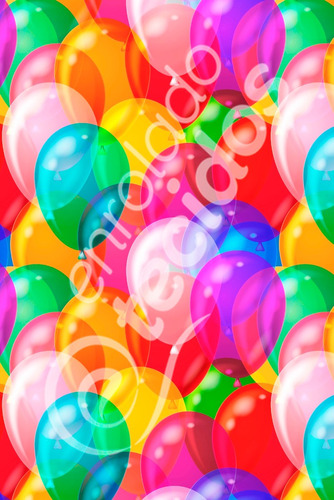 Tecido Party Decor Estampado Balões Painel Festa 1m X 1,5m