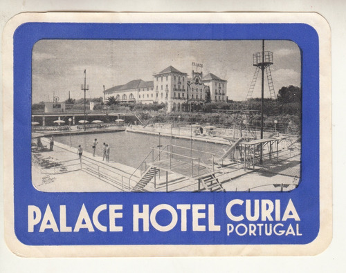 Antiguo Luggage Palace Hotel Curia Portugal Vintage Etiqueta