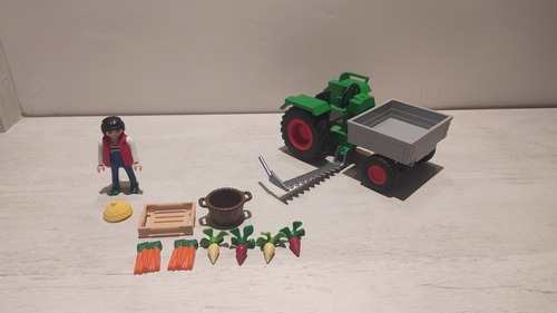 Imagen 3 de 3 de Playmobil 4497 Granjera Con Tractor Vehiculo