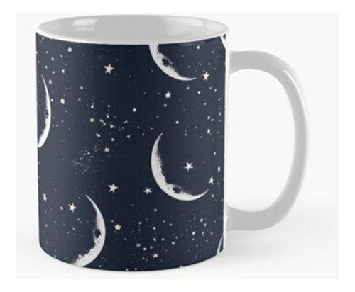 Taza Lunas Y Estrellas En La Noche Calidad Premium