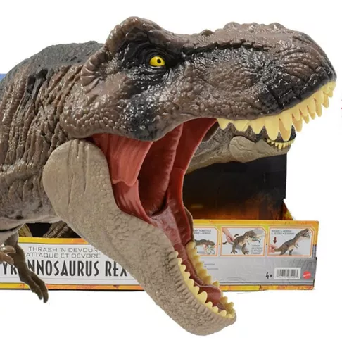 Figura de Ação - Jurassic World - Tyrannosaurus Rex - Thrash 'N Devour - 25  cm - Mattel