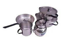 Comprar Cacerolas Aluminio Set 2 Cacerolas Sarten Jarro Y Pava