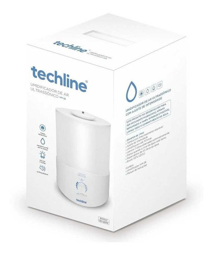 Imagem 3 de 3 de Umidificador De Ar Ultrassônico C/ Led 2,5 L Hm06 Techline