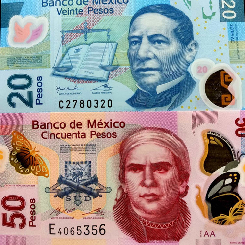 2 Billetes 20+50 Pesos Nuevos Sin Circular De La Familia F