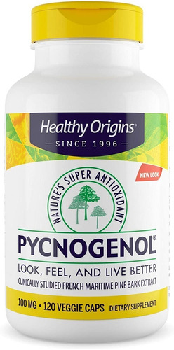 Healthy Origins Pycnogenol Súper Antioxidante 100mg X 120cap