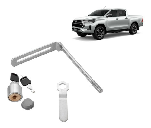 Trava De Estepe Com Chave Nova Hilux 2016 2017 2018 2019 2020