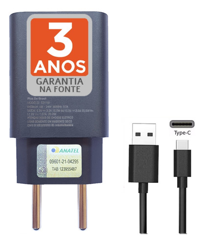 Carregador Plus Para Motorola Moto G9 Power G9 Plus Turbo