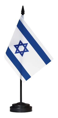 Bandera De Escritorio Anley 30 Cm De Altura - Israel