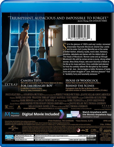 Imagen 2 de 3 de Blu-ray + Dvd Phantom Thread / El Hilo Fantasma