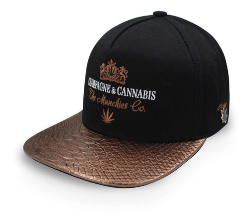 Gorra Cash Only Champagne Canabis Snap Café Unitalla