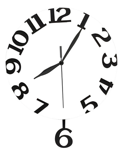 Reloj De Pared Oscilante, Adorno De Pared Acrílico De 12