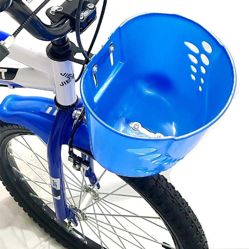 Bicicleta Infantil Aro 12 Azul Con Canasto