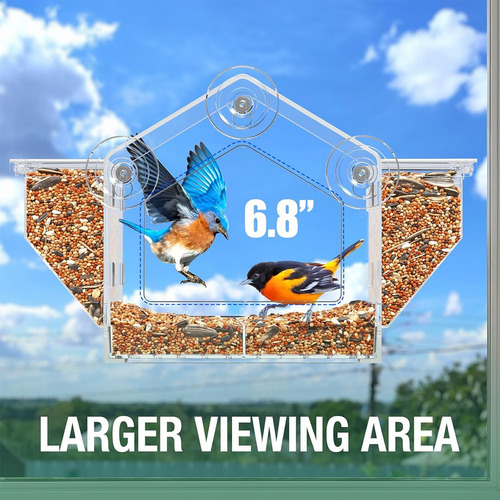 Comedero Para Pájaros Para Ventanas Más Grandes