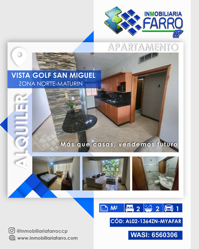 Se Alquila Apartamento En Vista Golf San Miguel Al02-1364zn-myafar