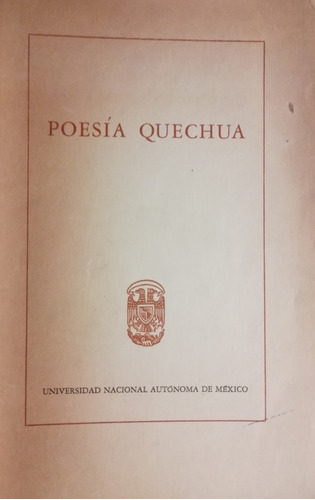 Poesía Quechua -  Selecc Sebastián Salazar Bondy