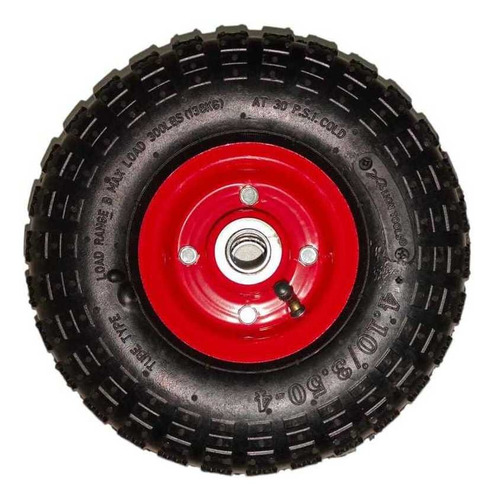 Imagen 8 de 10 de Pack 4 Ruedas Inflables 10 Pulgadas Para Yegua Carro 4 Pzs