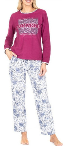 Pijama Micropolar Lady Genny Talla Xl Color Cereza J-829