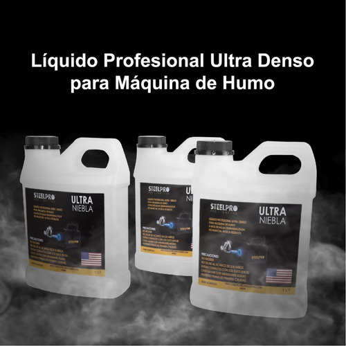 Imagen 2 de 3 de Steelpro 3 Líquidos Para Cámara De Humo Ultra Niebla 1 Litro