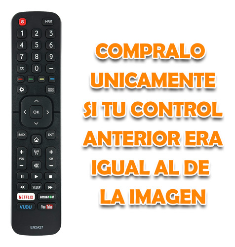 Control Hisense Smart Tv En2a27 Netflix Amazon Vudu Mayoreo