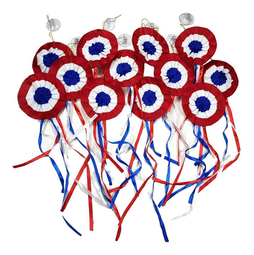 Imagen 3 de 3 de Pack De 12 Escarapela Listones Lasos Fiestas Patrias 23871-9