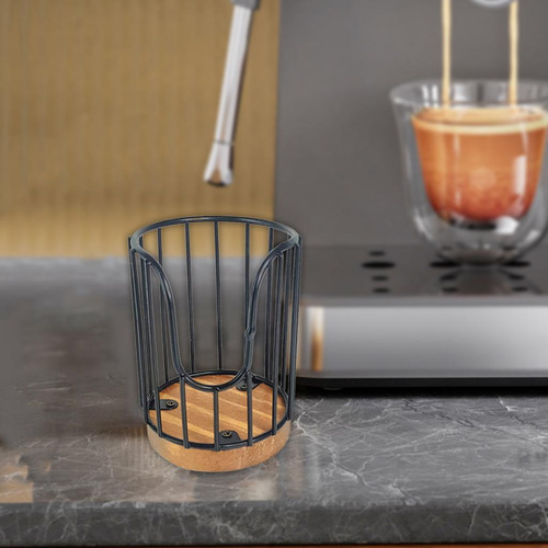 5 Cesta Con Soporte Para Filtro De Café, Funda De Hierro