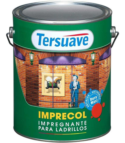 Imprecol Ladrillos Satinado Ceramico Tersuave 4 Lts