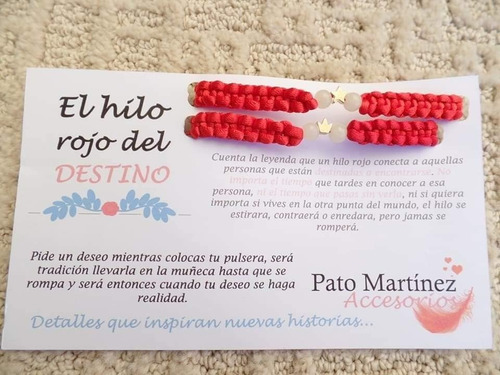 Pulseras Para Pareja Hilo Rojo