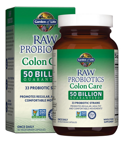 Suplemento Garden Of Life Raw Probiotics Colon Care 30 Cápsu