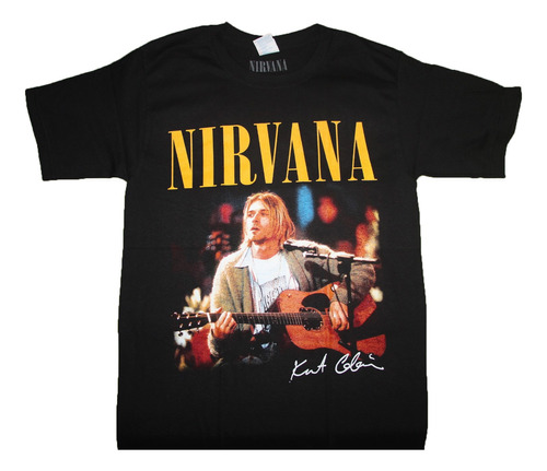 Gusanobass Playera Metal Rock Nirvana Kurt Cobain Unpl 2 X L