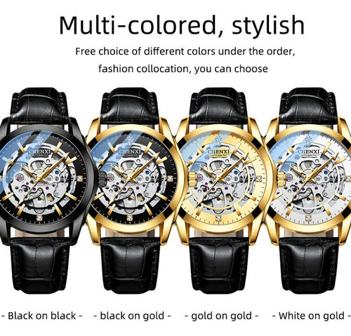 Reloj Mecánico De Cuero Chenxi Tourbillon Para Hombre