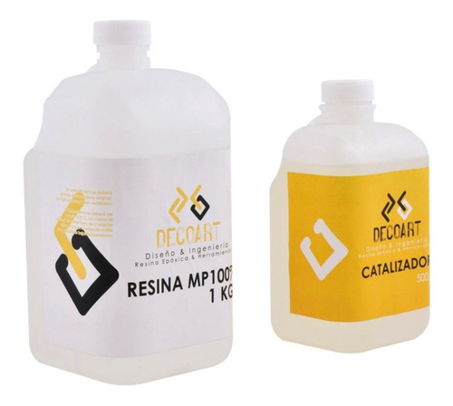Imagen 3 de 10 de Resina Epoxica Transparente Decoart Mp100% 1.5kg Acabados