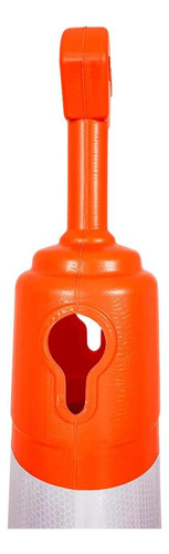 Cone Balizador Top 1,10m Faixa Refletiva Laranja E Branco