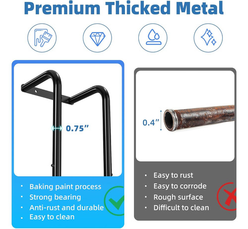 Toallero Para Baño Con Montaje En Pared De Metal Color Negro